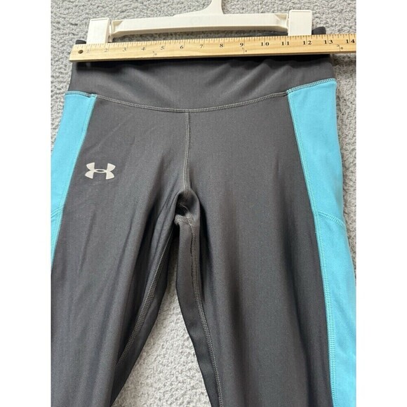 Under Armour Tights Womens M Gray Blue Heatgear Compression Stretch - Picture 10 of 15